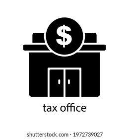 Tax office icon. Editable stroke. Design template vector