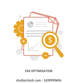 Tax Optimization concept with flat design 
