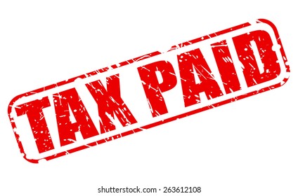 Tax paid red stamp text on white