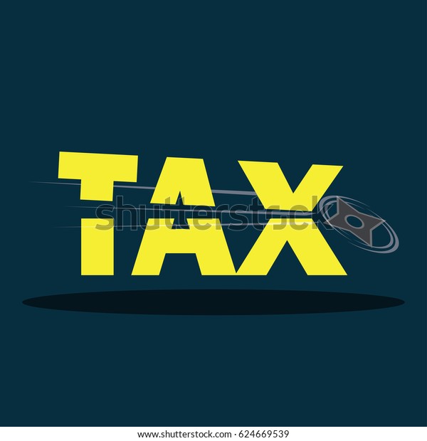 tax paper cut with throwing star\
concept to reduce taxes paying less. vector\
illustration