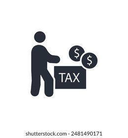 tax payer icon. vector.Editable stroke.linear style sign for use web design,logo.Symbol illustration.