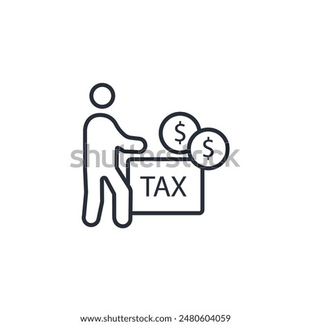 tax payer icon. vector.Editable stroke.linear style sign for use web design,logo.Symbol illustration.