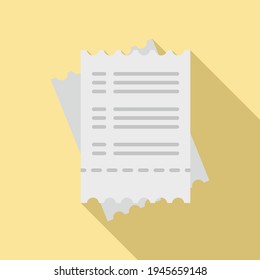 Tax payment bill icon. Flat illustration of Tax payment bill vector icon for web design