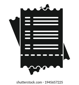 Steuerzahlungsrechnung-Symbol Einfache Illustration von Steuerzahlungen, Vektorsymbol für Webdesign einzeln auf weißem Hintergrund