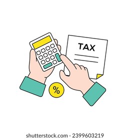 Tax payment and business tax concept vector illustration