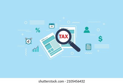 Tax Payment Concept, Forms Government, State Taxes, Data Analysis, Paperwork, Financial Research, Report, State Government Taxation, Calculation Of Tax Return.