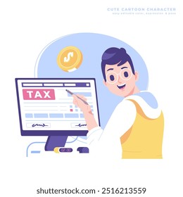 tax payment concept illustration design