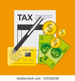 tax payment design, vector illustration eps10 graphic 