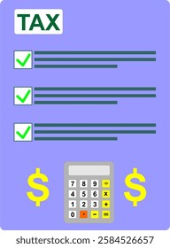 tax payment form illustration vector