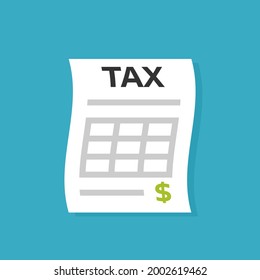 Tax payment form simple icon. Clipart image isolated on white background.