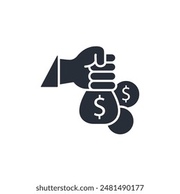 Icono de pago de impuestos. Vector.Ilustración de trazo editable.estilo lineal para usar Diseño web,logo.Ilustración de símbolo.