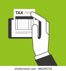 tax payment online icon vector illustration design