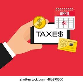 tax payment online icon vector illustration design