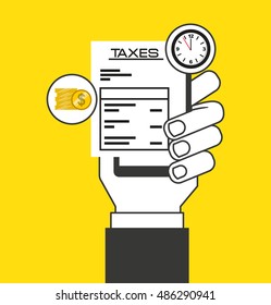 tax payment online icon vector illustration design