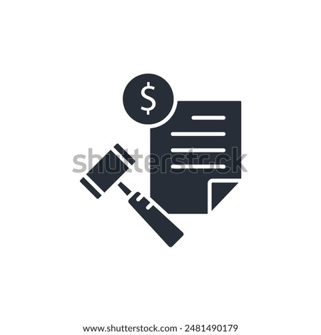 tax penalty icon. vector.Editable stroke.linear style sign for use web design,logo.Symbol illustration.