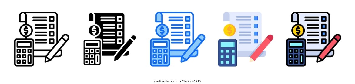 Tax Planner Icon Element For Design