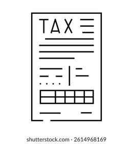 tax planning financial advisor line icon vector. tax planning financial advisor sign. isolated contour symbol black illustration