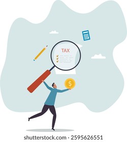 Tax planning, financial strategy for tax optimization, reduction or refund,character for design