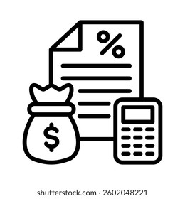 Tax Planning Icon Element for Design