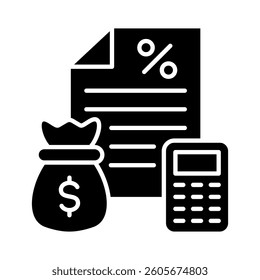 Tax Planning Icon Element for Design