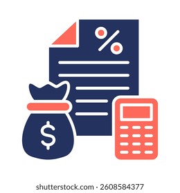 Tax Planning Icon Element for Design