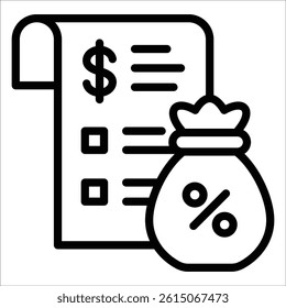 Tax Planning Icon Element For Design