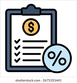 Tax Planning Icon Element For Design