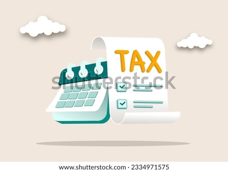 Tax preparation abstract concept vector illustration. The corporate tax, taxable income, fiscal year, document preparation, payment planning, corporate accountancy, and annual return abstract metaphor