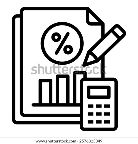 Tax Preparation Icon Element For Design