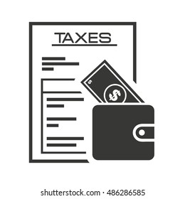 tax receip paper document vector illustration design