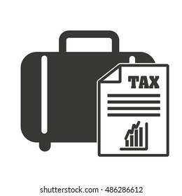 tax receip paper document vector illustration design