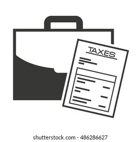 tax receip paper document vector illustration design