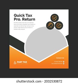 Tax Refund Consulting Services Social Media Post And Accounting Service Web Banner Design