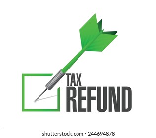 tax refund dart check list illustration design over a white background