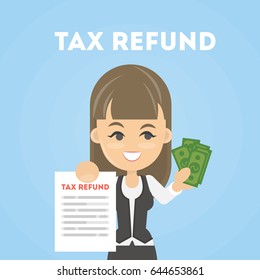 Tax refund document.