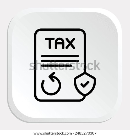 Tax Refund Icon - Representing Financial Returns and Reimbursements from Tax Payments