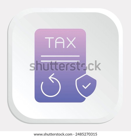 Tax Refund Icon - Representing Financial Returns and Reimbursements from Tax Payments