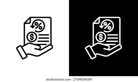 Reembolso de impuestos con diseño de conjunto de iconos