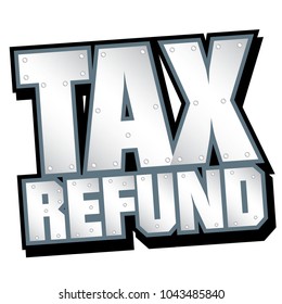 Tax Refund IRS Vector Headline Graphic