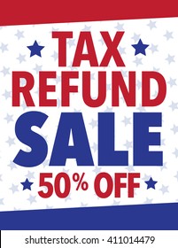 Tax Refund Sale Sign 50% Poster