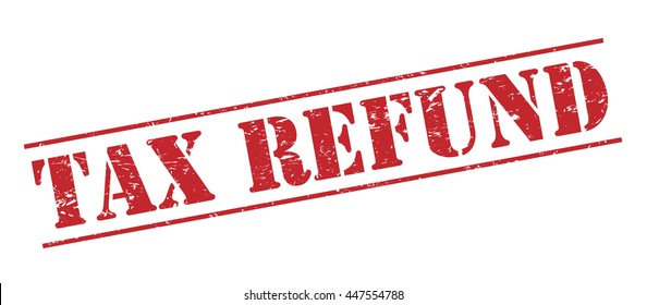 tax refund vector stamp on white background