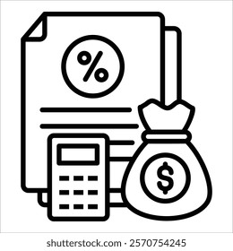 Tax Regulation Icon Element For Design