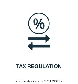 Tax Regulation icon. Simple illustration from fintech industry collection. Creative Tax Regulation icon for web design, templates, infographics and more