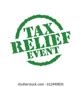 Tax Relief Event Vector Graphic Headline Green April Tax Season