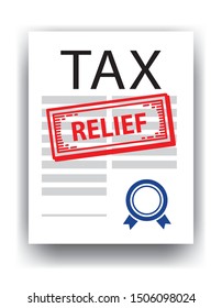 tax relief paper, vector illustration 