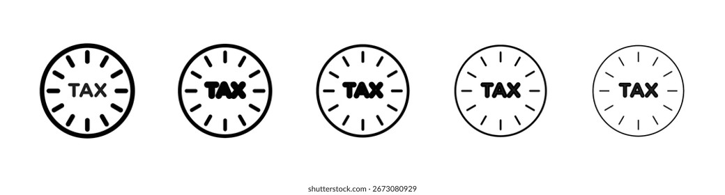 Icono de recordatorio de impuestos Vector aislado sobre fondo blanco