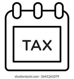 Tax reminder icon simple flat icon vector symbol