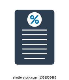 Tax Report Icon. Flat style vector EPS.