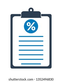 Tax Report Icon. Flat style vector EPS.