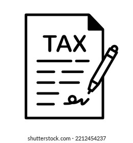 Tax Report Icon With White Background